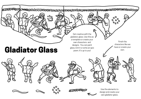 Gladiator glass craft image - Create your own version of the gladiator glass.